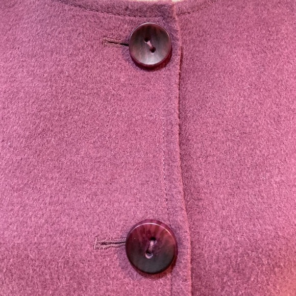J Jill wool/angora blend dusty berry collarless jacket big tonal buttons medium - Picture 5 of 11